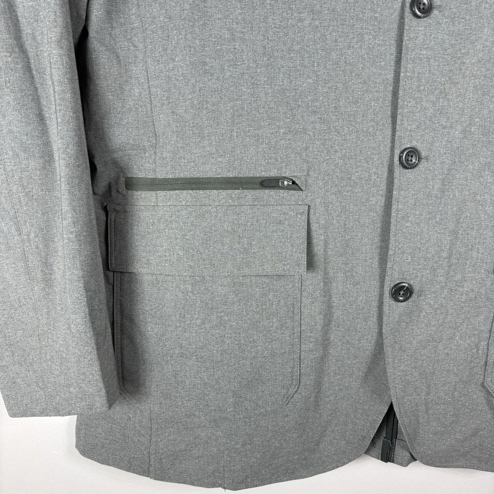 Eddie Bauer Men's 48T Gray Travex Tech Pocket Sport Coat Unlined Packable Blazer